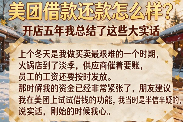 美团借款还款怎么样？开店五年我总结了这些大实话