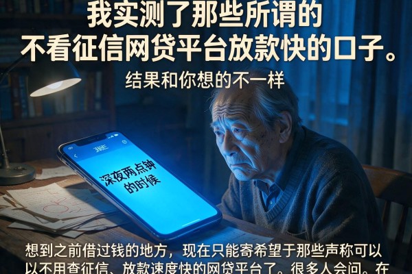 我实测了那些所谓的“不看征信网贷平台放款快的口子”，结果和你想的不一样
