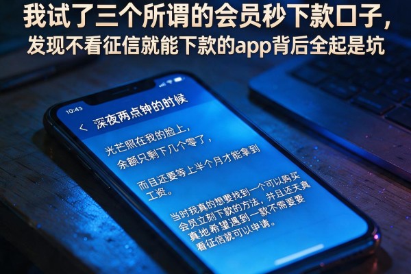 我试了三个所谓的会员秒下款口子，发现不看征信就能下款的app背后全是坑