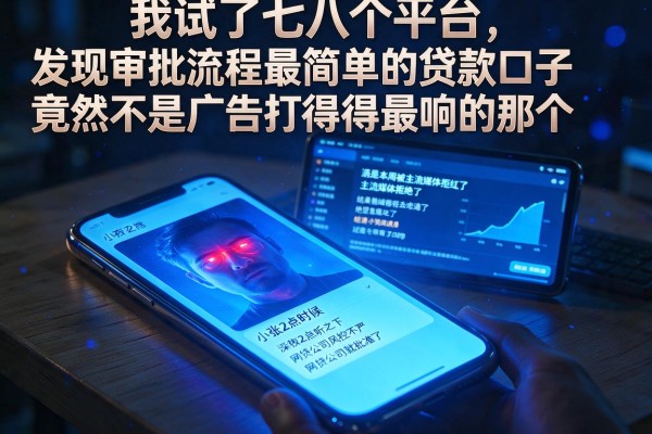 我试了七八个平台，发现审批流程最简单的贷款口子竟然不是广告打得最响的那个