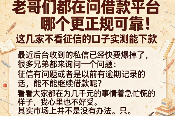 老哥们都在问借款平台哪个更正规可靠，这几家不看征信的口子实测能下款