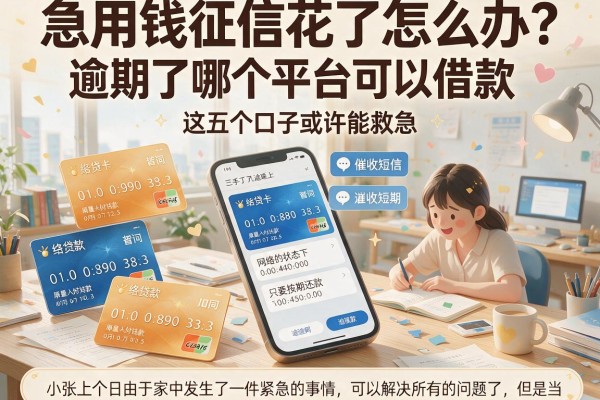 急用钱征信花了怎么办？逾期了哪个平台可以借款，这五个口子或许能救急