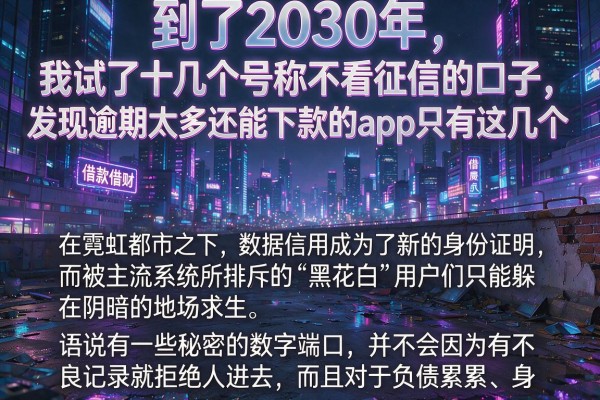 我试了十几个号称不看征信的口子，发现逾期太多还能下款的app只有这几个