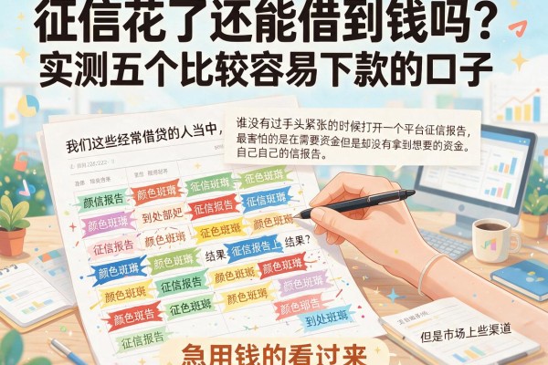 征信花了还能借到钱吗？实测五个比较容易下款的口子，急用钱的看过来
