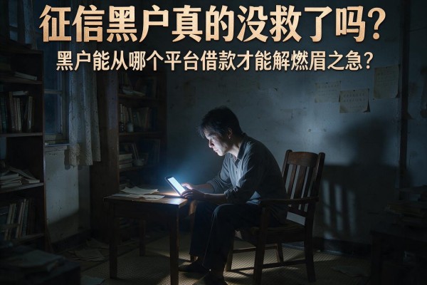 征信黑户真的没救了吗？黑户能从哪个平台借款才能解燃眉之急？