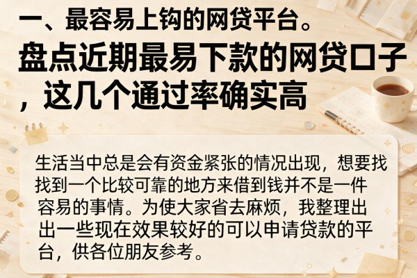 盘点近期最易下款的网贷口子，这几个通过率确实高