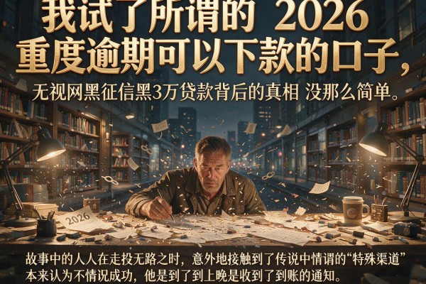 我试了所谓的2026重度逾期可以下款的口子，发现无视网黑征信黑3万贷款背后的真相没那么简单