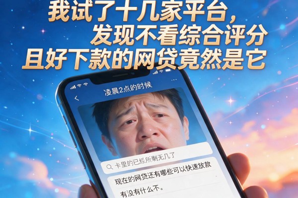 我试了十几家平台，发现不看综合评分且好下款的网贷竟然是它