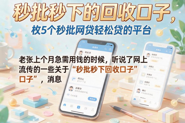 秒批秒下的回收口子，枚举5个秒批网贷轻松贷的平台