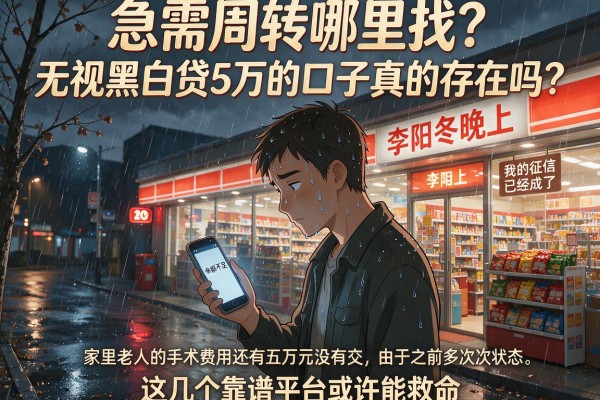 急需周转哪里找？无视黑白贷5万的口子真的存在吗？这几个靠谱平台或许能救命