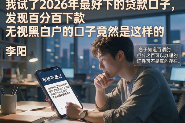 我试了2026年最好下的贷款口子,发现百分百下款无视黑白户的口子竟然是这样的
