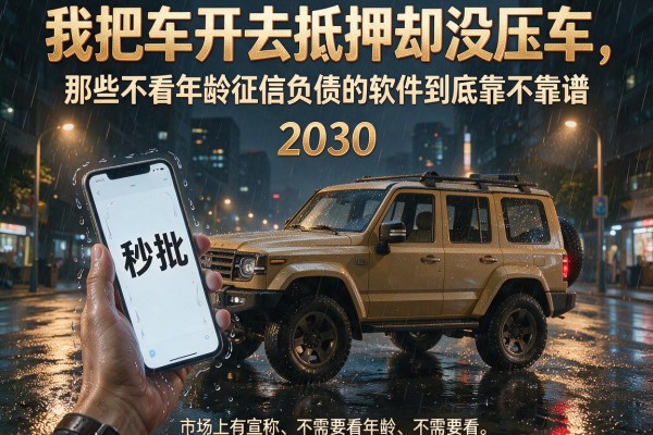 我把车开去抵押却没压车，那些不看年龄征信负债的软件到底靠不靠谱