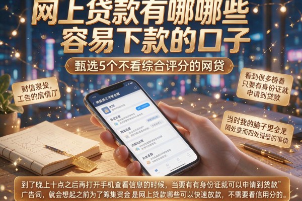 网上贷款有哪些容易下款的口子，甄选5个不看综合评分的网贷