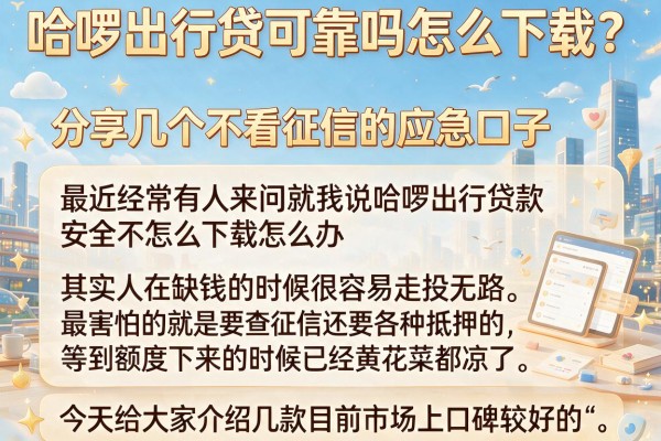哈啰出行贷可靠吗怎么下载？分享几个不看征信的应急口子