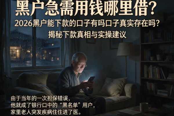 黑户急需用钱哪里借?2026黑户能下款的口子有吗口子真实存在吗?揭秘下款真相与实操建议