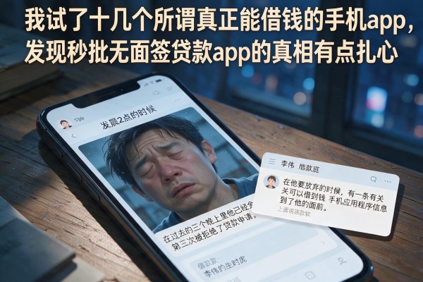 我试了十几个所谓真正能借钱的手机app，发现秒批无面签贷款app的真相有点扎心