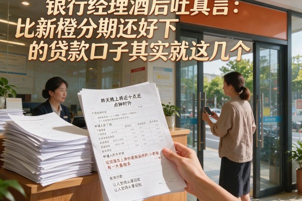 银行经理酒后吐真言：比新橙分期还好下的贷款口子其实就这几个