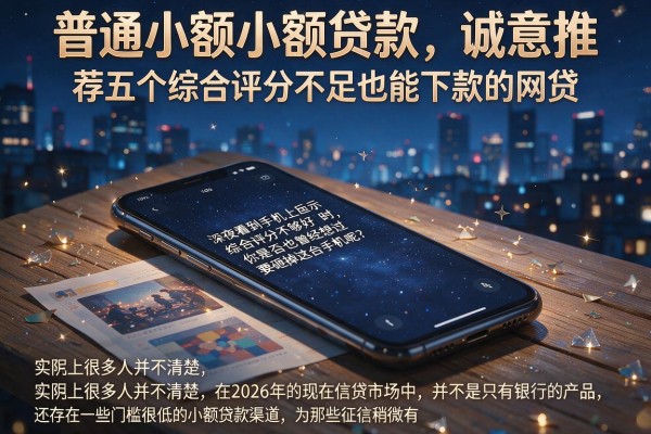 普通小额小额贷款，诚意推荐五个综合评分不足也能下款的网贷