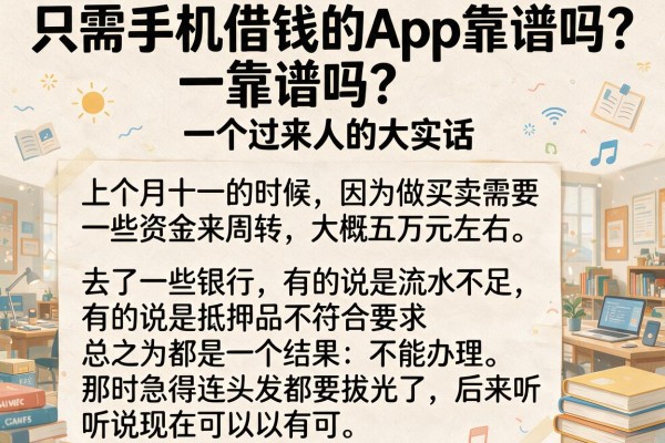 只需手机借钱的App靠谱吗？一个过来人的大实话