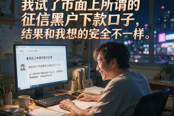 我试了市面上所谓的征信黑户下款口子，结果和我想的完全不一样