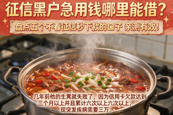 征信黑户急用钱哪里能借？盘点五个不看征信秒下款的口子，亲测有效！