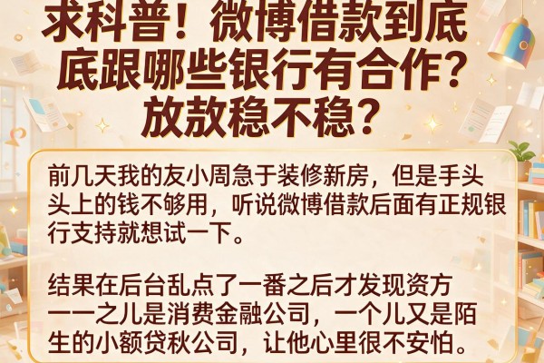 求科普！微博借款到底跟哪些银行有合作？放款稳不稳？