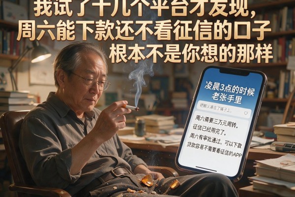 我试了十几个平台才发现,周六能下款还不看征信的口子根本不是你想的那样