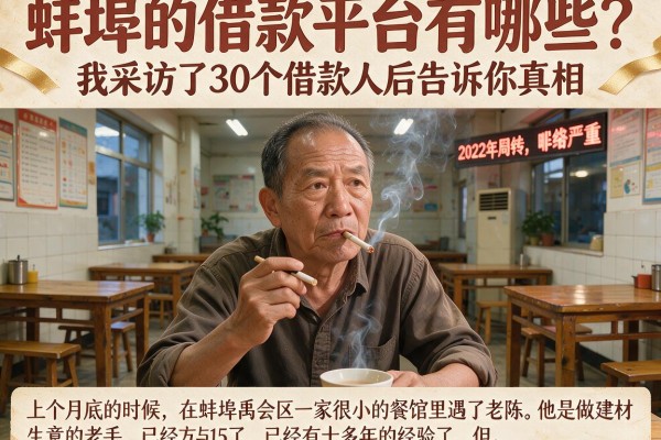 蚌埠的借款平台有哪些？我采访了30个借款人后告诉你真相