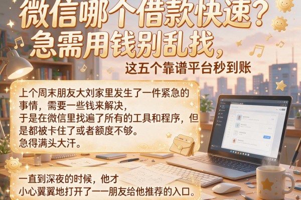 微信哪个借款快速？急需用钱别乱找，这五个靠谱平台秒到账