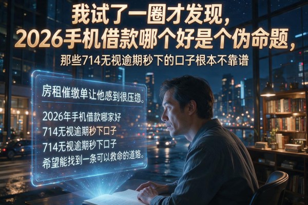 我试了一圈才发现，2026手机借款哪个好是个伪命题，那些714无视逾期秒下的口子根本不靠谱