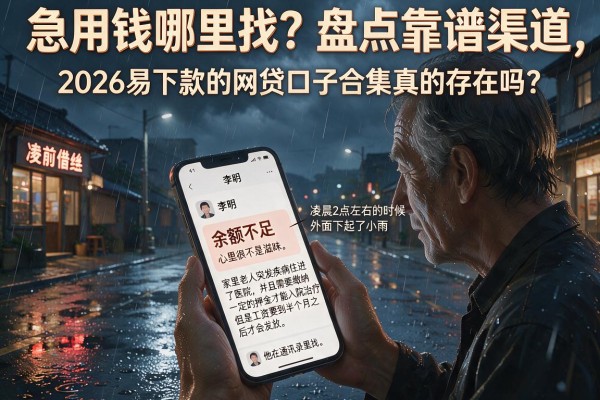 急用钱哪里找?盘点靠谱渠道,2026易下款的网贷口子合集真的存在吗?