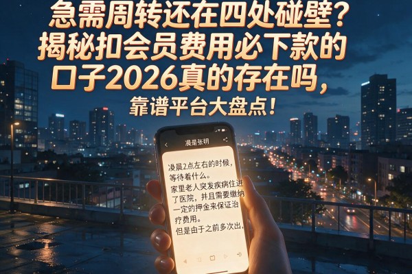 急需周转还在四处碰壁？揭秘扣会员费用必下款的口子2026真的存在吗，靠谱平台大盘点！