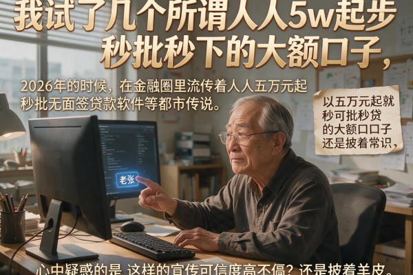 我试了几个所谓人人5w起步秒批秒下的大额口子，结果有点反常识