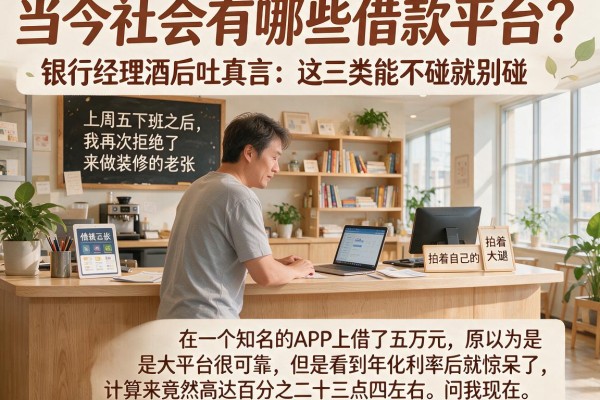 当今社会有哪些借款平台？银行经理酒后吐真言：这三类能不碰就别碰