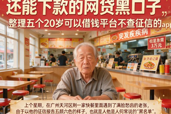 还能下款的网贷黑口子，整理五个20岁可以借钱平台不查征信的app