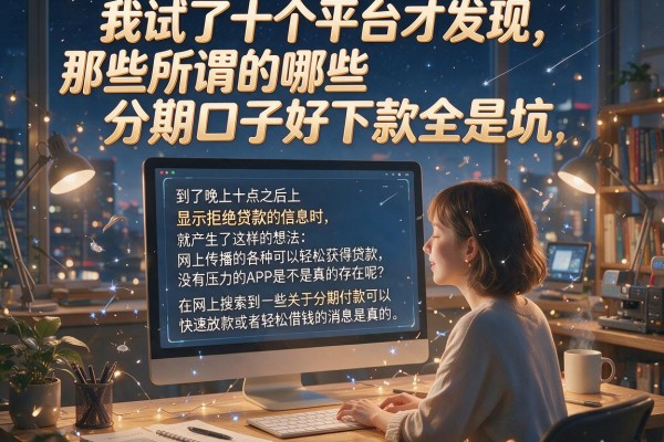 我试了十个平台才发现，那些所谓的哪些分期口子好下款全是坑