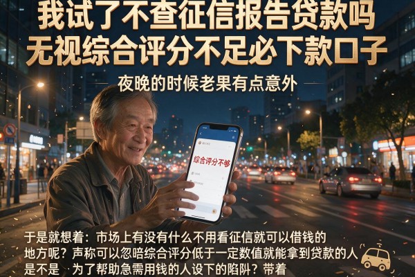 我试了不查征信报告贷款吗和无视综合评分不足必下款口子，结果有点意外