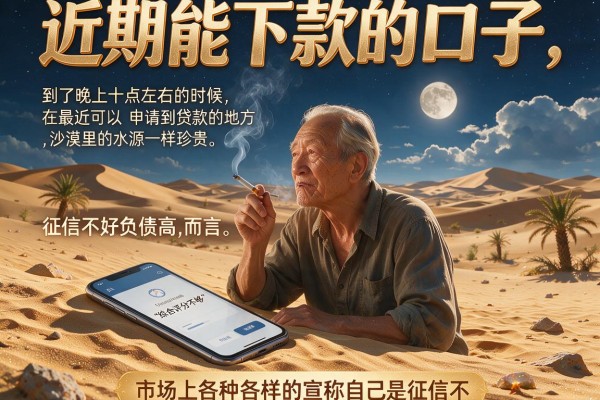 近期能下款的口子，详尽说明五个征信不好负债高的软件