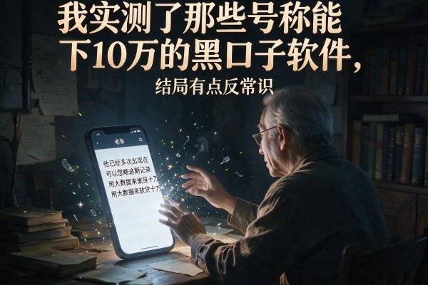 我实测了那些号称能下10万的黑口子软件，结局有点反常识