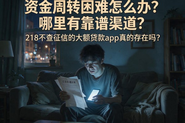 资金周转困难怎么办？哪里有靠谱渠道？218不查征信的大额贷款app真的存在吗？