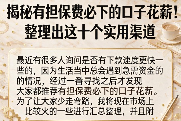 揭秘有担保费必下的口子花薪，整理出这十个实用渠道
