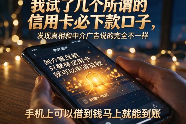 我试了几个所谓的信用卡必下款口子，发现真相和中介广告说的完全不一样