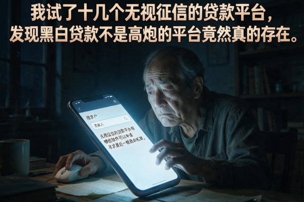 我试了十几个无视征信的贷款平台，发现黑白贷款不是高炮的平台竟然真的存在