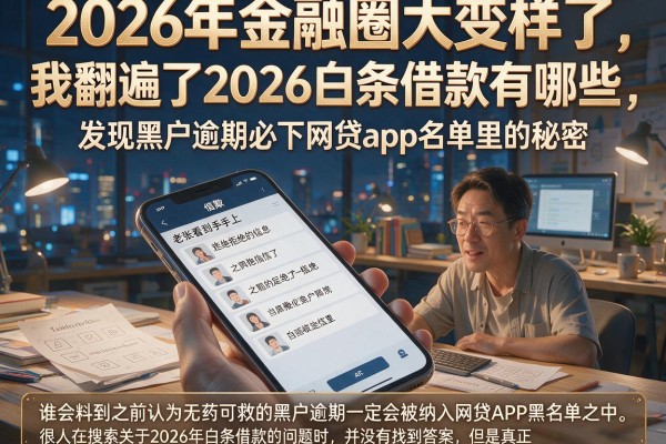 我翻遍了2026白条借款有哪些，发现黑户逾期必下网贷app名单里的秘密