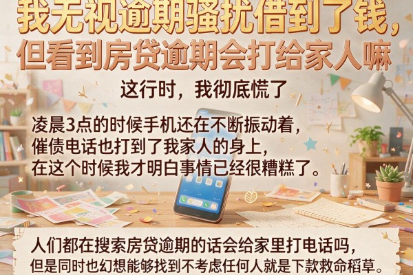 我无视逾期骚扰借到了钱，但看到房贷逾期会打给家人嘛这行字时，我彻底慌了