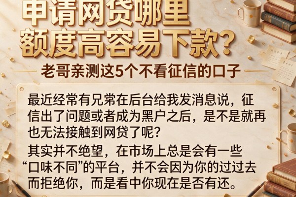 申请网贷哪里额度高容易下款？老哥亲测这5个不看征信的口子