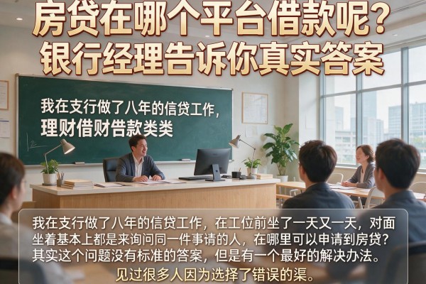 房贷在哪个平台借款呢？银行经理告诉你真实答案