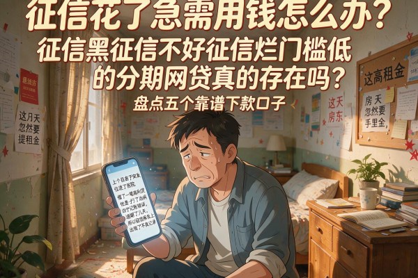 征信花了急需用钱怎么办？征信黑征信不好征信烂门槛低的分期网贷真的存在吗？盘点五个靠谱下款口子