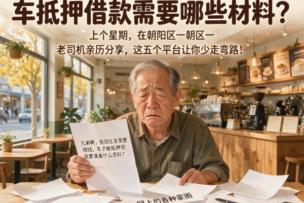 车抵押借款需要哪些材料？老司机亲历分享，这五个平台让你少走弯路！