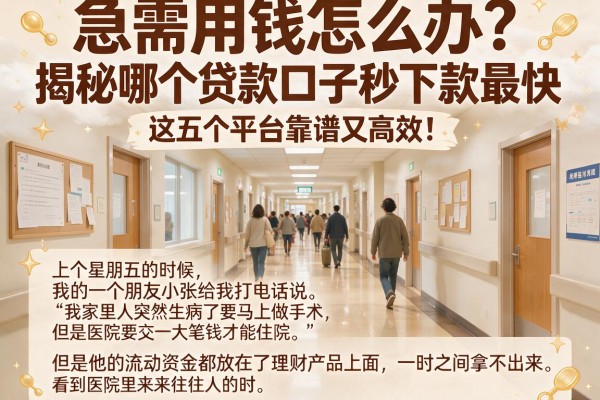 急需用钱怎么办？揭秘哪个贷款口子秒下款最快，这五个平台靠谱又高效！